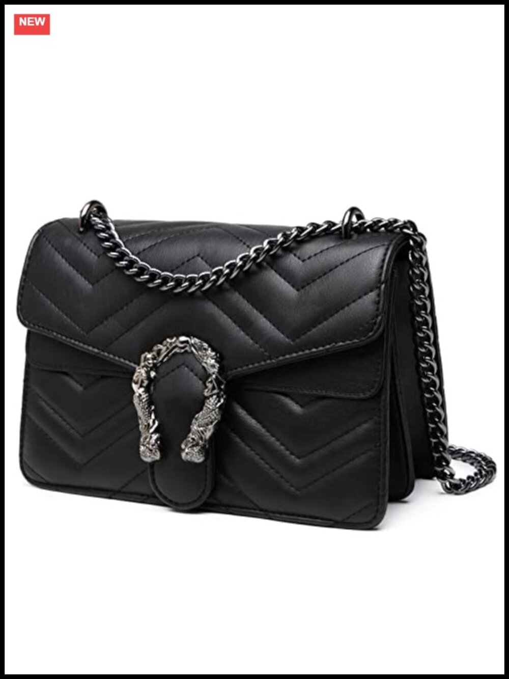 Faux Leather Snake Print Crossbody Clutch Chain Shoulder Bag Evening Purse